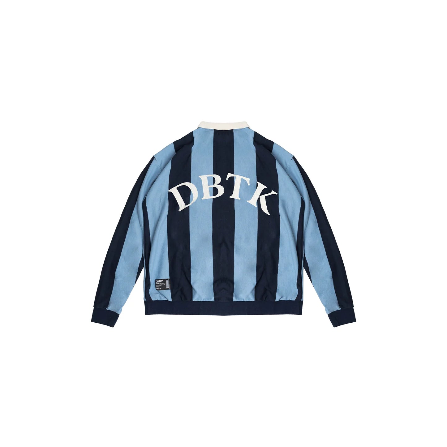 Vertical Bloom Polo LS - Navy Blue / Sky Blue