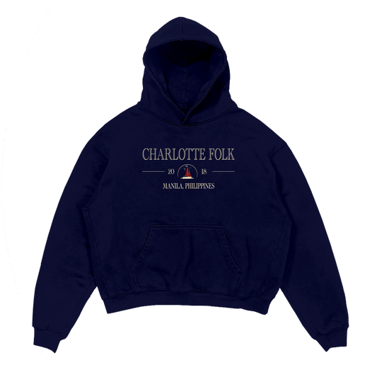 Old Times Treasure Oversized Hoodie - Navy Blue