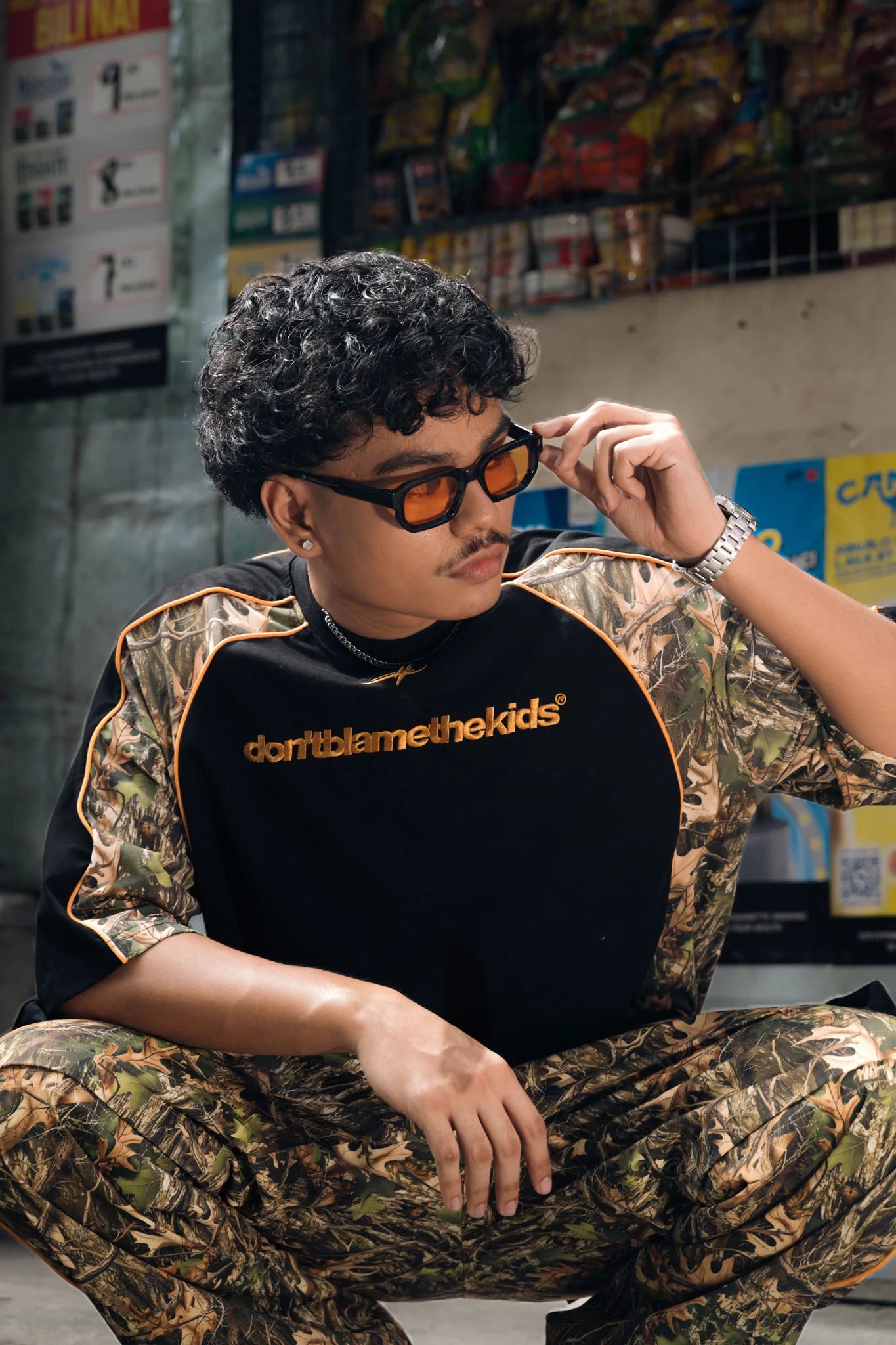 Splice Nature Camo Tee - Black