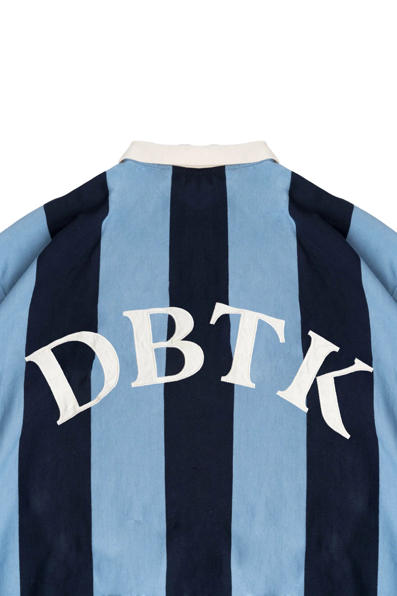 Vertical Bloom Polo LS - Navy Blue / Sky Blue