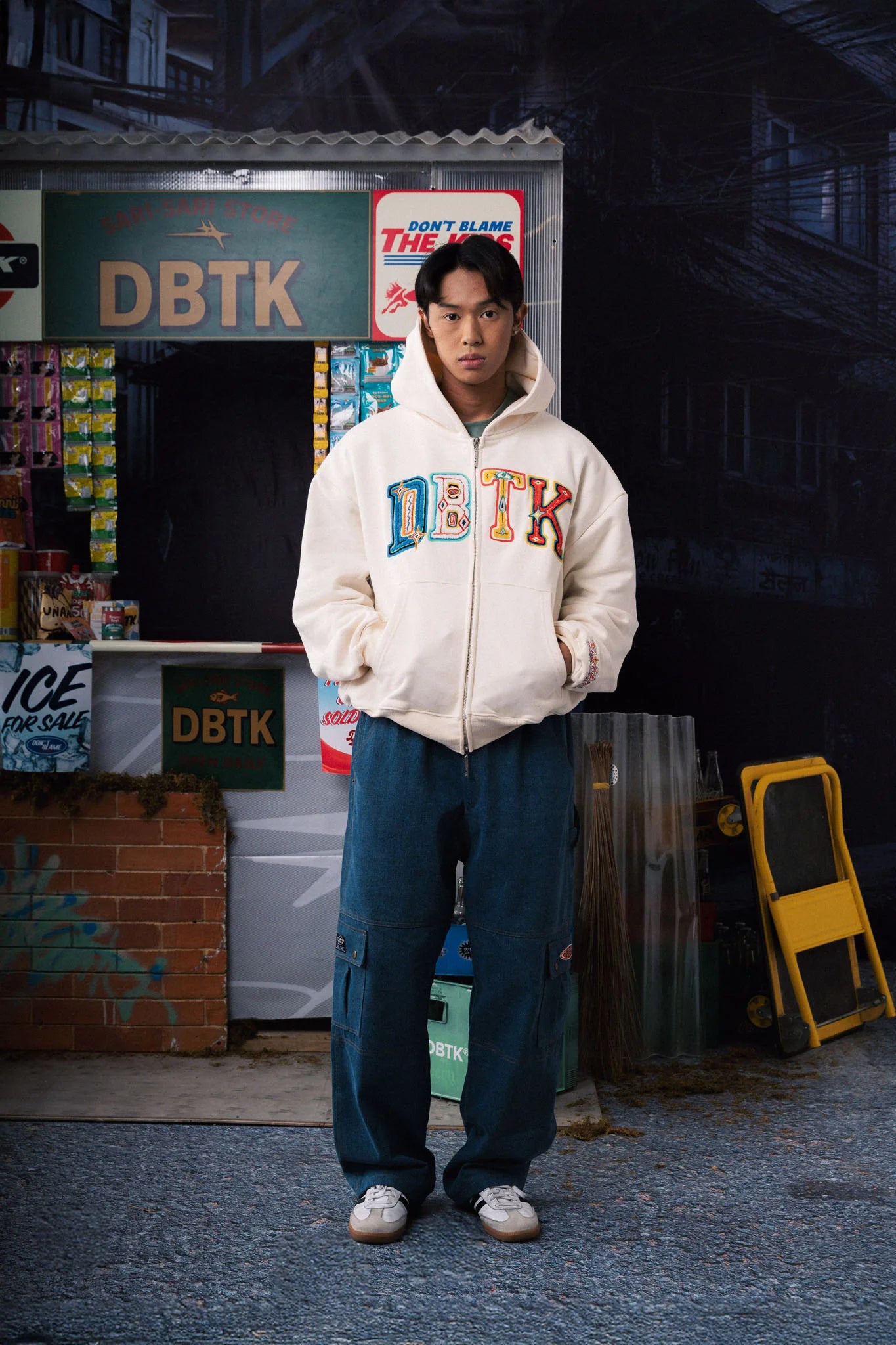 Thermal Mediterranean ZIP UP Hoodie - Cream