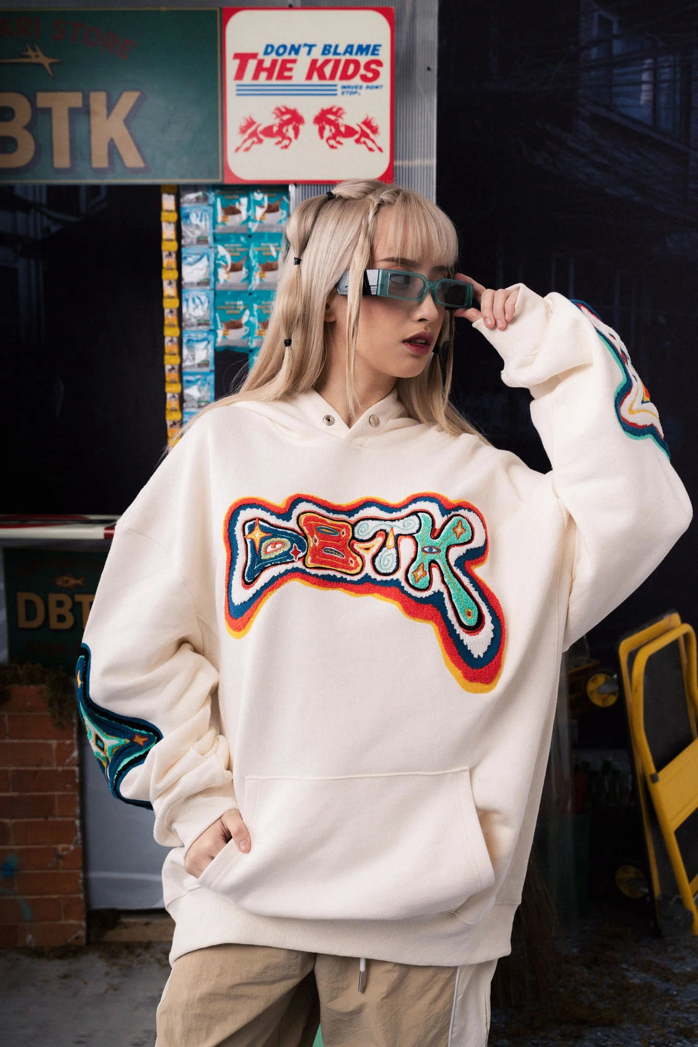 Thermal Mediterranean Hoodie - Cream