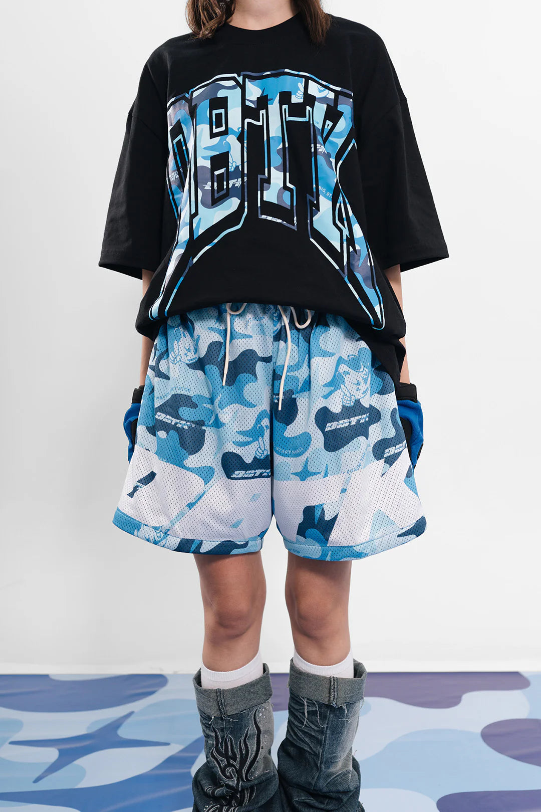 Burrow Camo Shorts - Blue / Light Blue