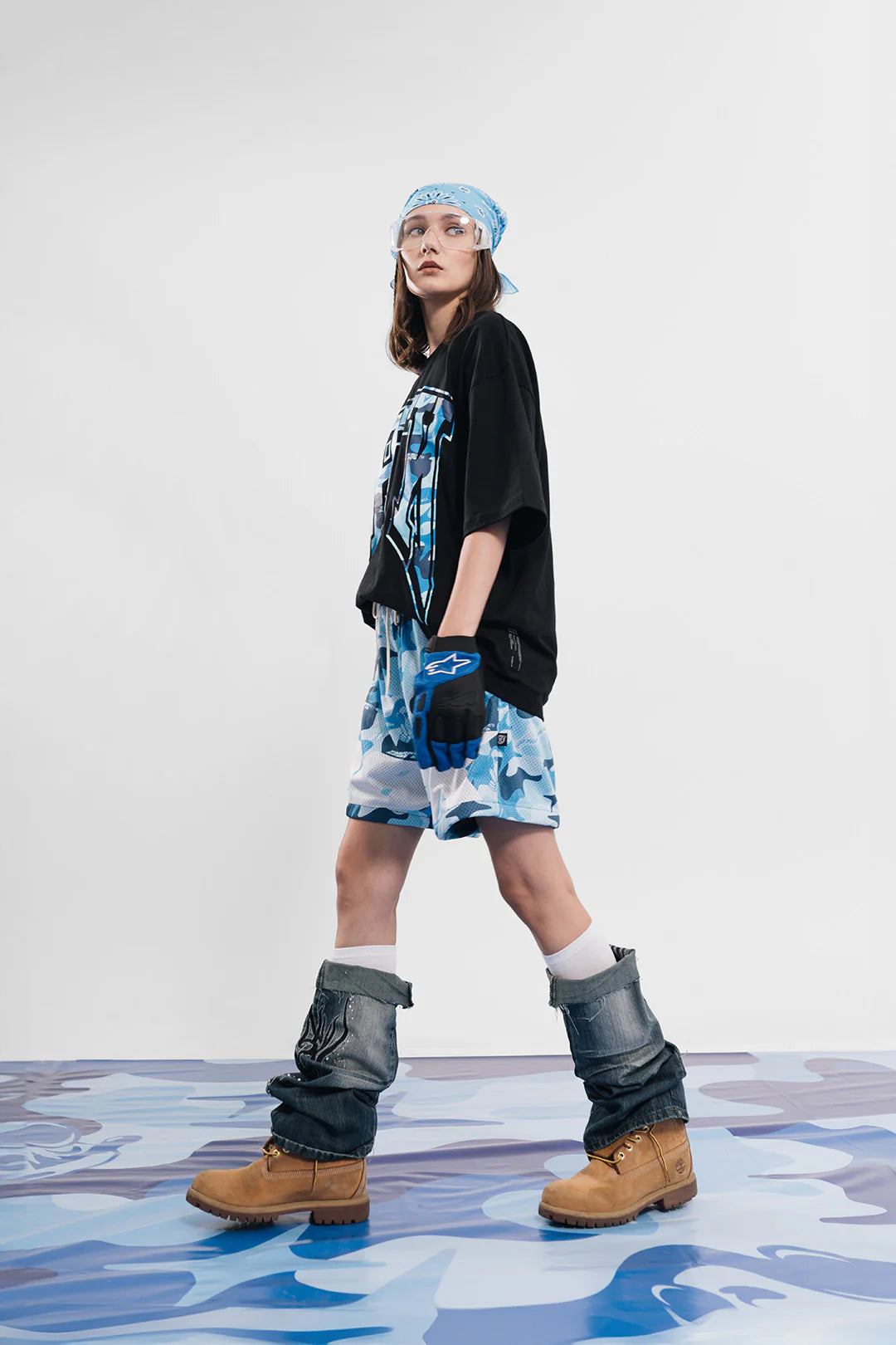 Burrow Camo Shorts - Blue / Light Blue