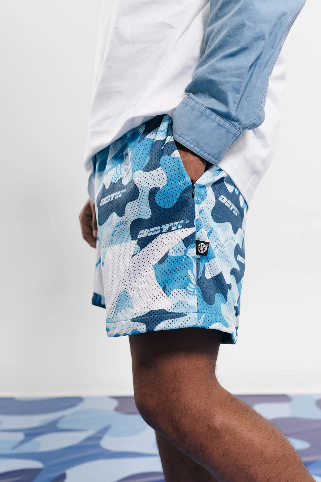Burrow Camo Shorts - Blue / Light Blue