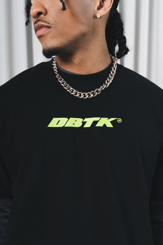 Cipher Tee - Black & Neon Green