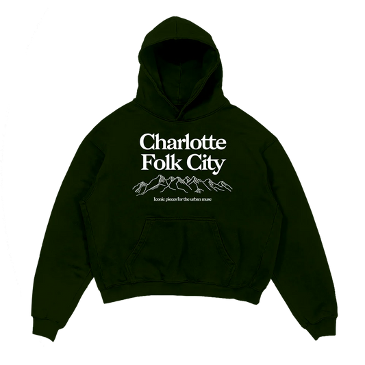 City Oversized Hoodie - Moss Green