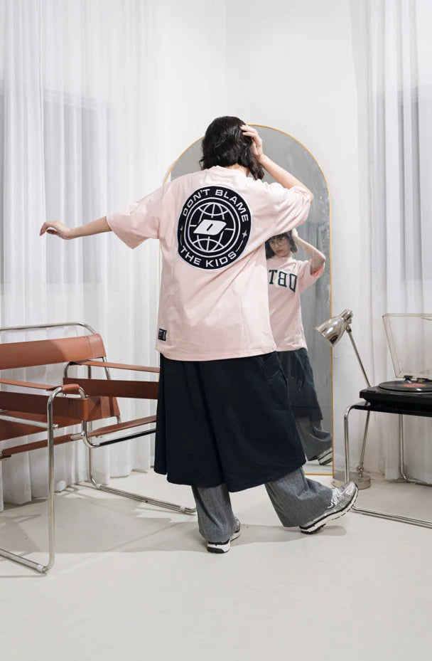 Merge Corduroy Tee - Pink / Black