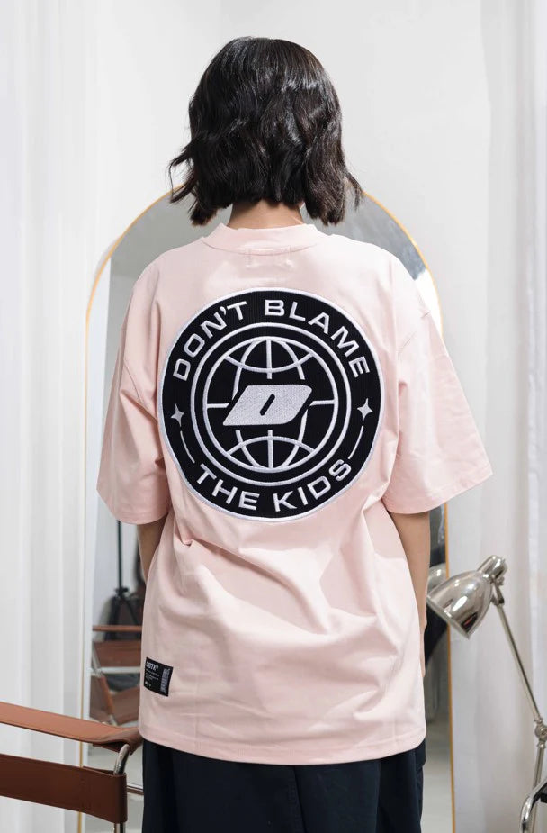 Merge Corduroy Tee - Pink / Black