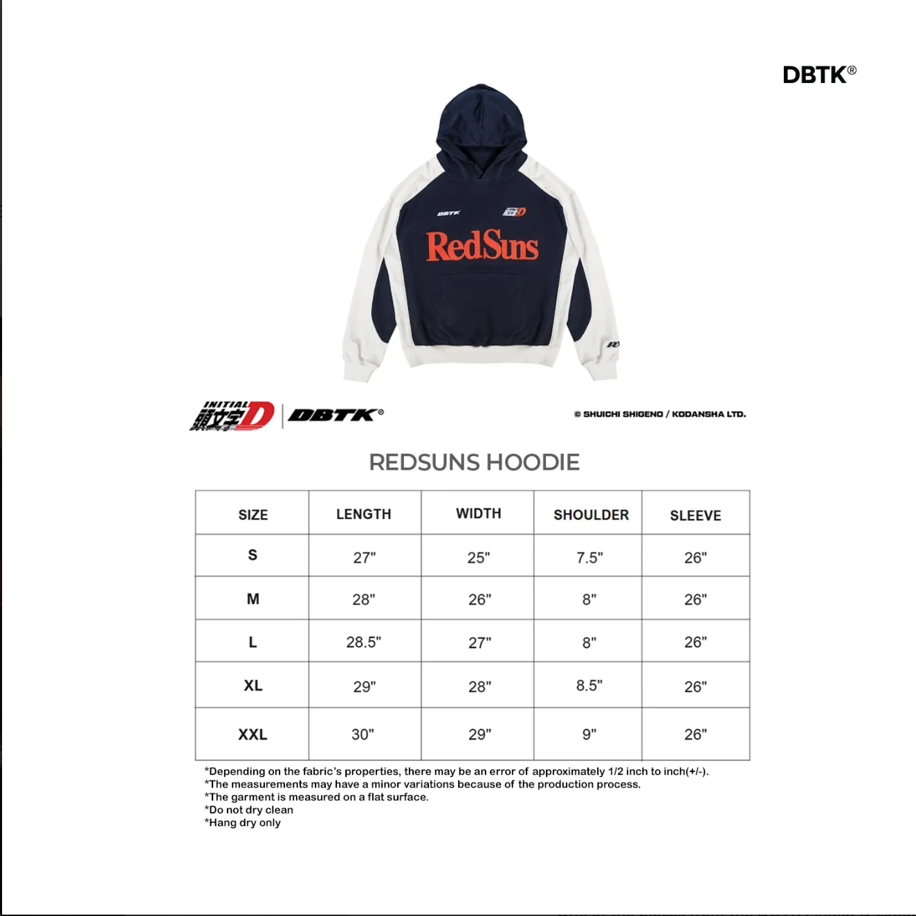 Redsuns Hoodie - Navy Blue and Off White
