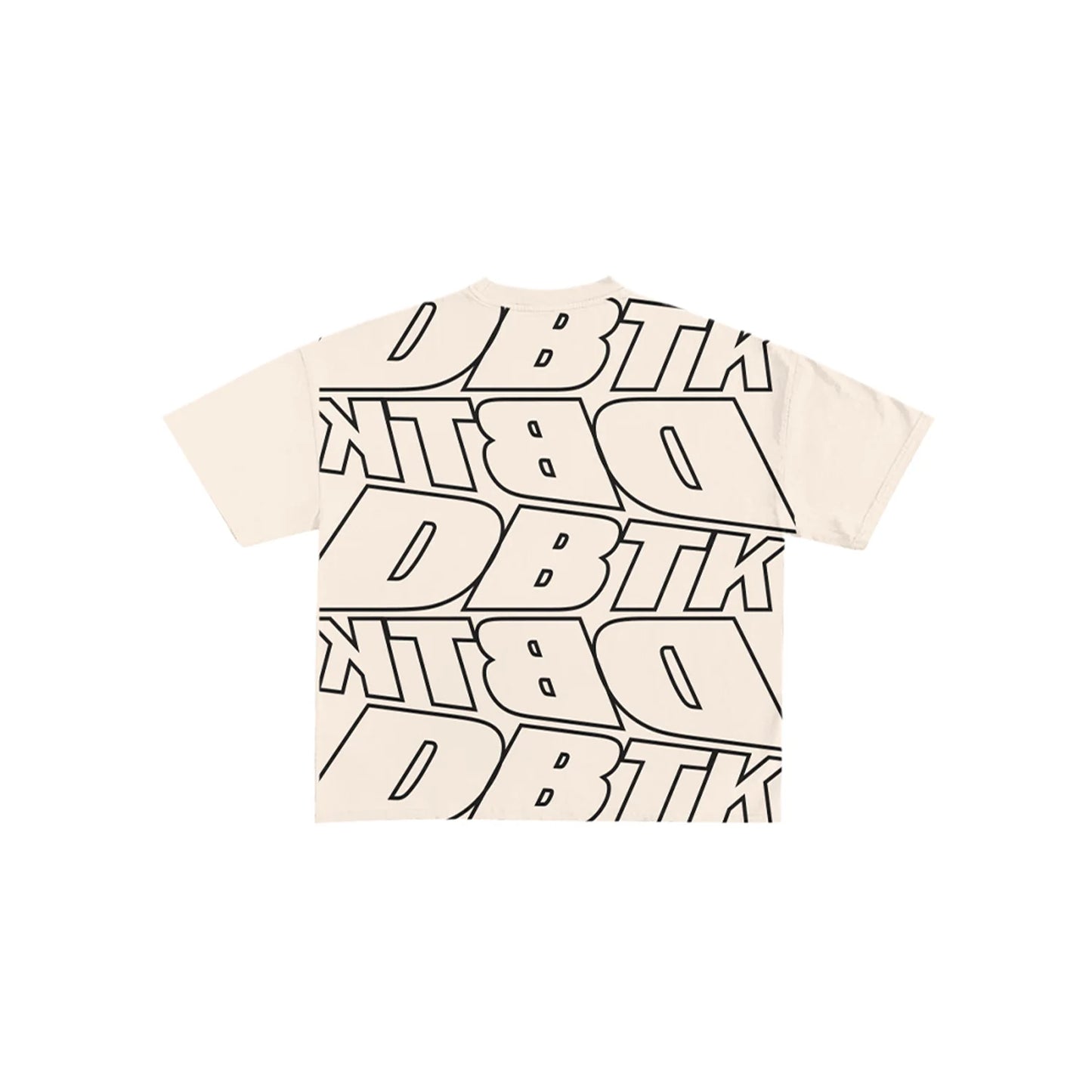 Slant Pocket Tee - Cream & Black