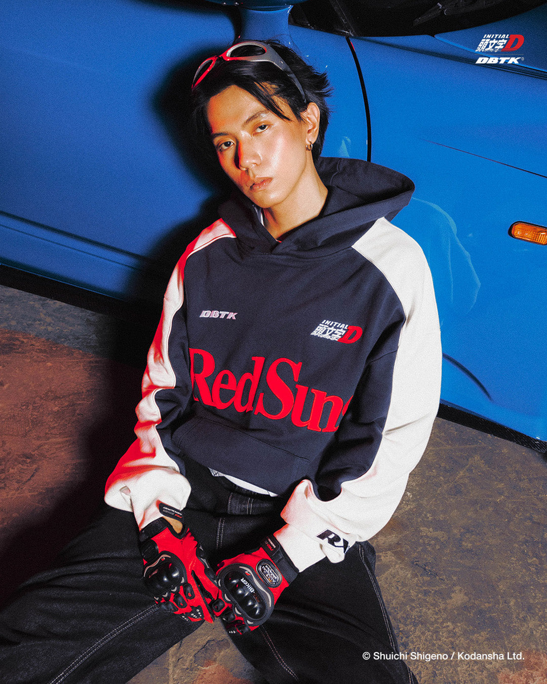 Redsuns Hoodie - Navy Blue and Off White