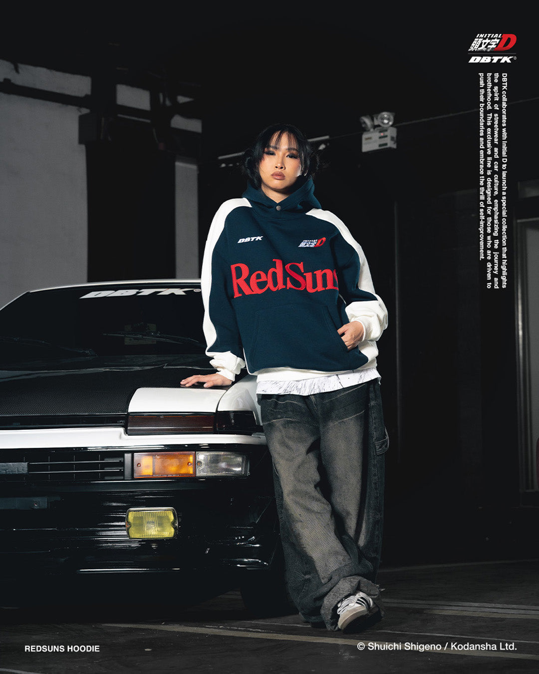 Redsuns Hoodie - Navy Blue and Off White