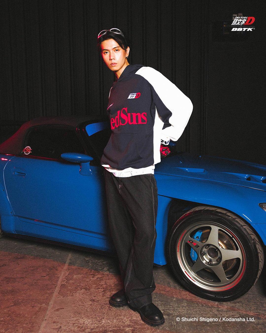 Redsuns Hoodie - Navy Blue and Off White