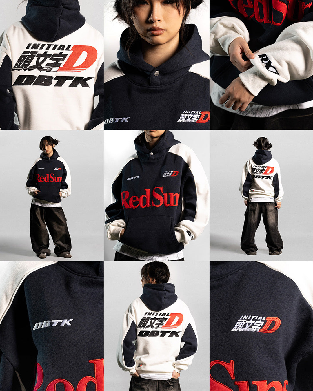 Redsuns Hoodie - Navy Blue and Off White
