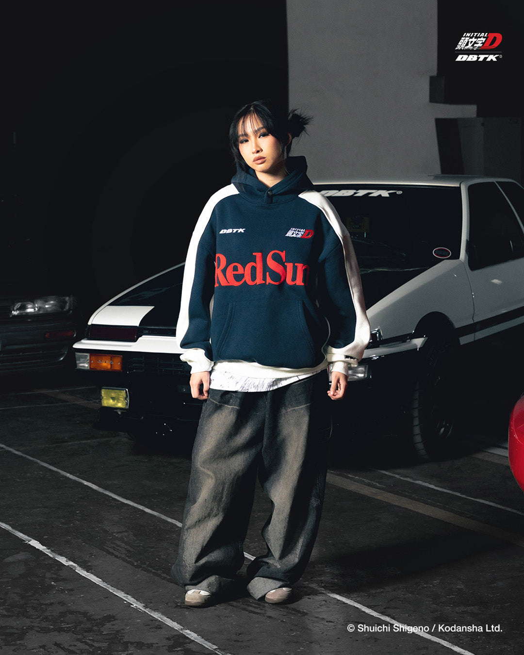 Redsuns Hoodie - Navy Blue and Off White