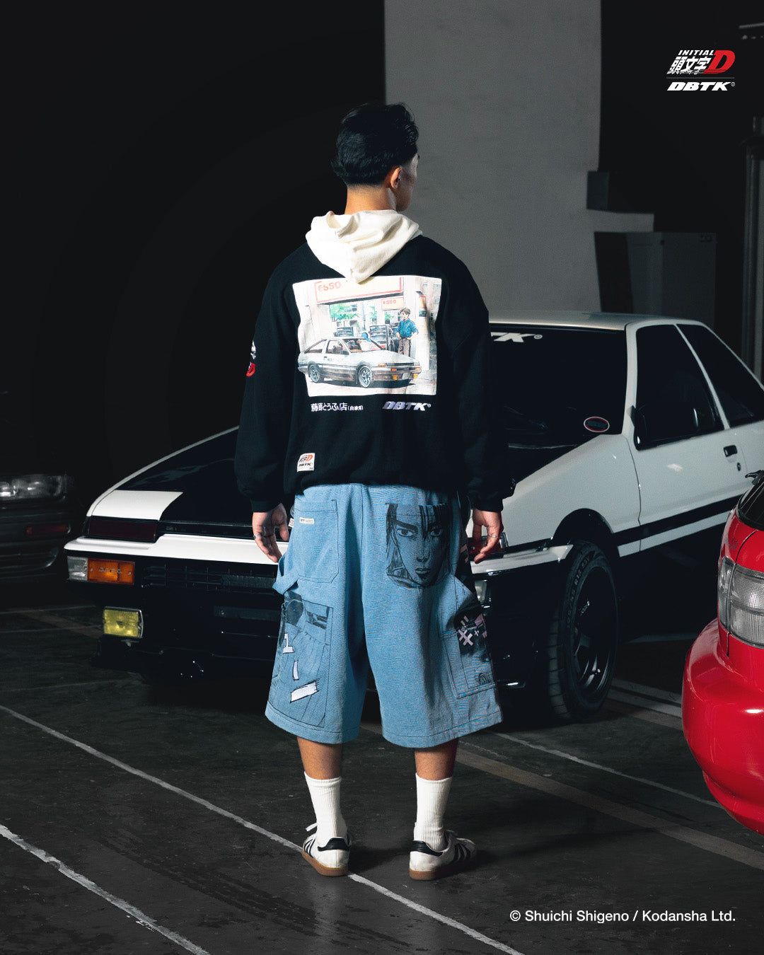 AE86 Hoodie - Black and White
