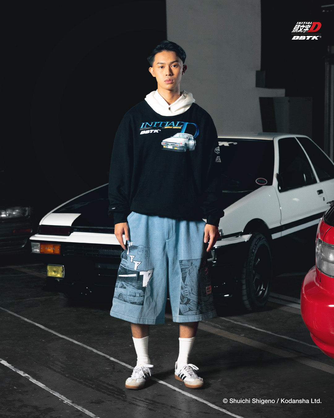 AE86 Hoodie - Black and White