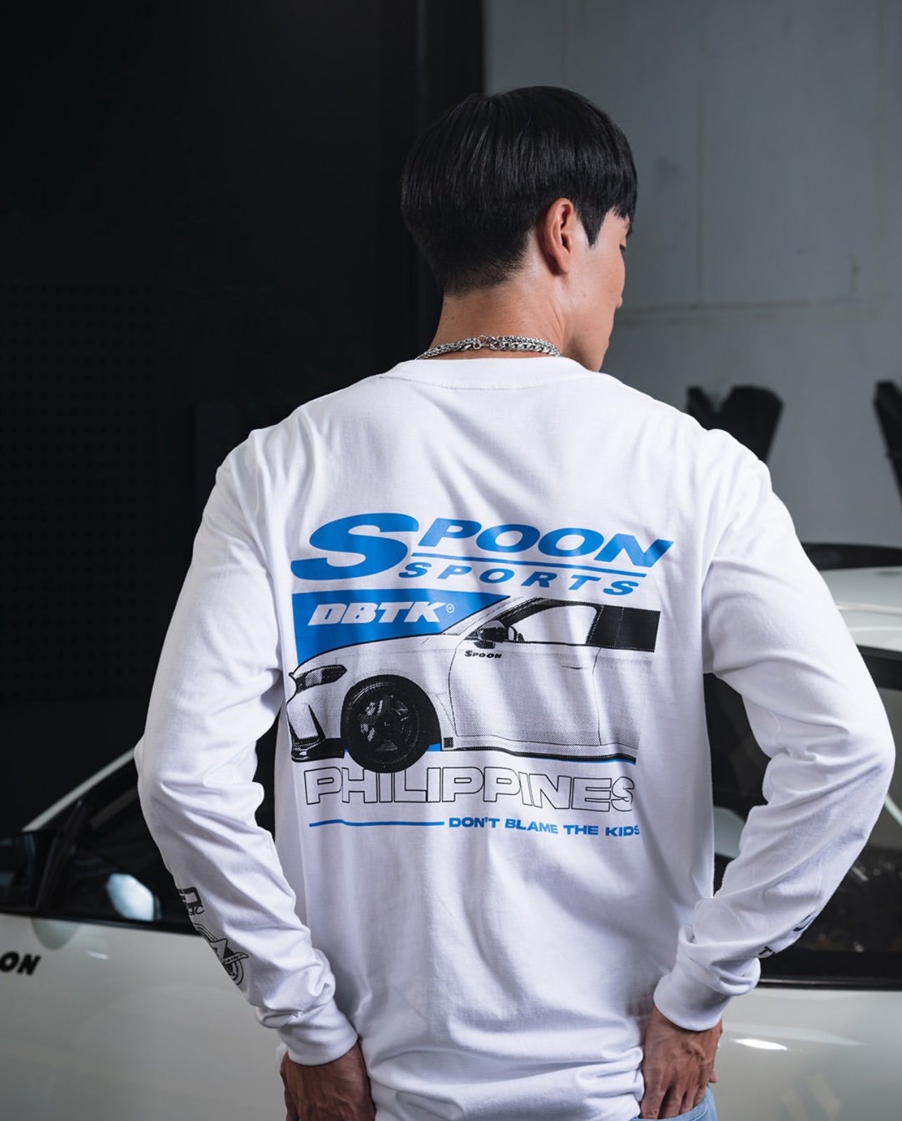 Straight Spoon L/S Tee - White