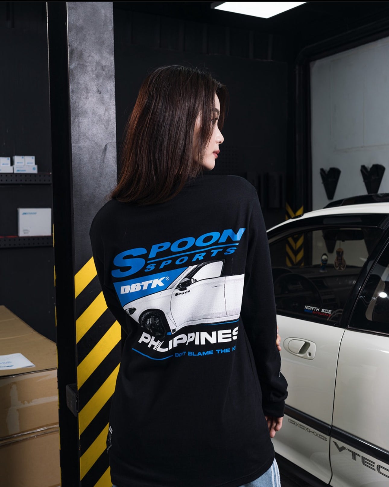 Straight Spoon L/S Tee - Black