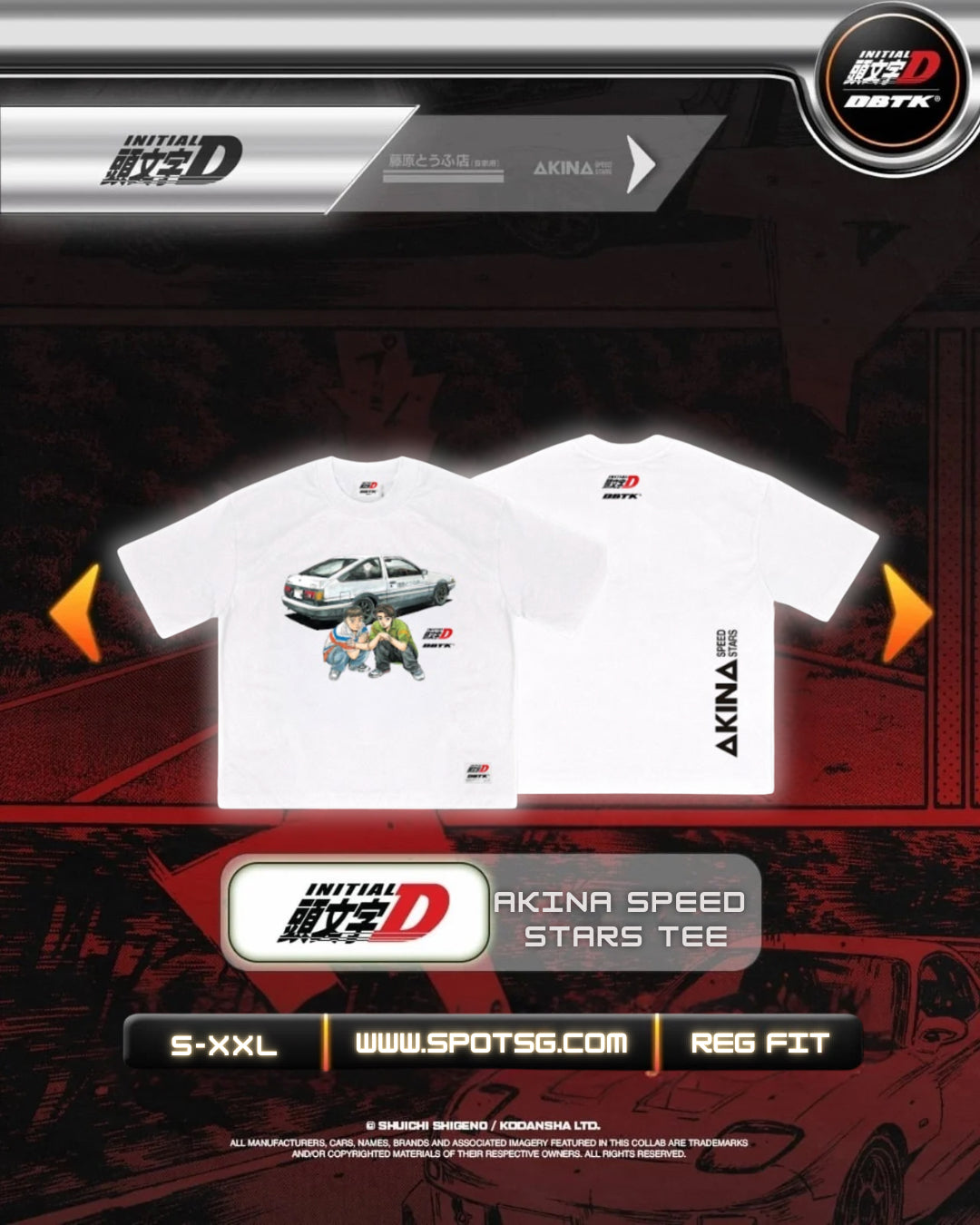 Akina Speed Stars Tee - White