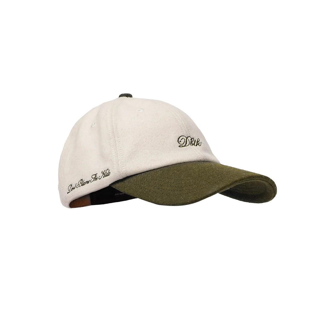 Italic Dad Hat - Sage green / White