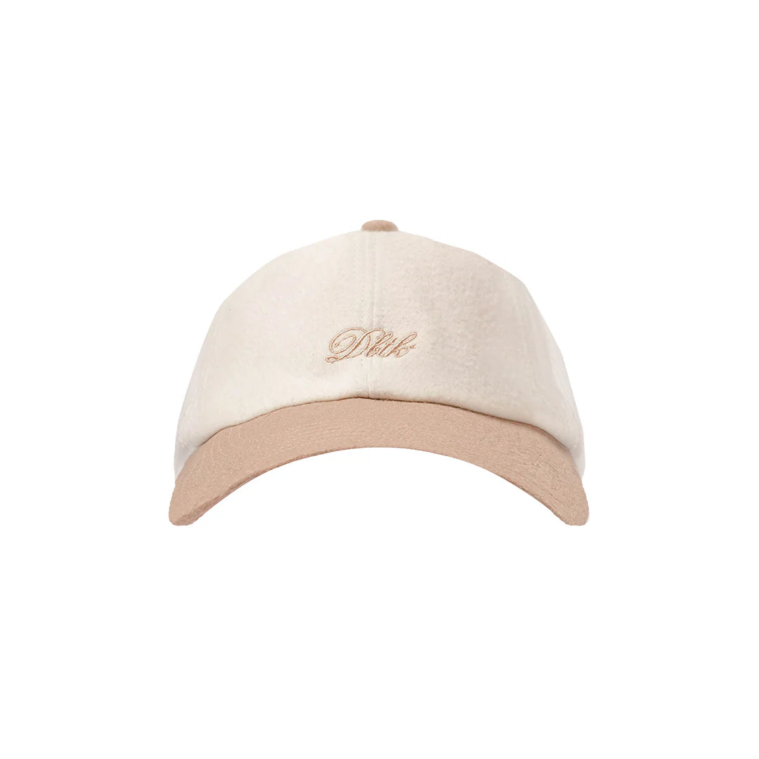 Italic Dad Hat - Taupe / White