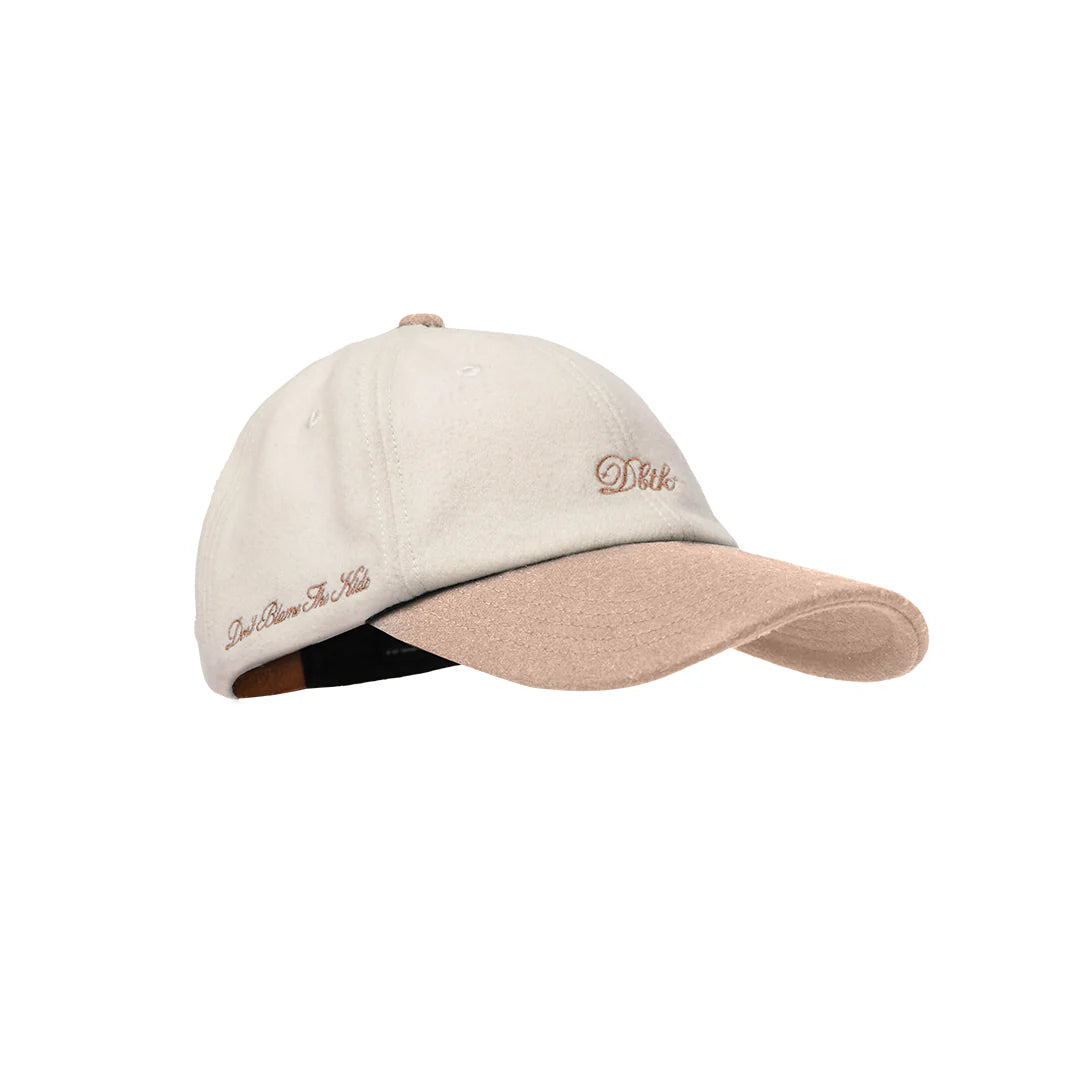 Italic Dad Hat - Taupe / White