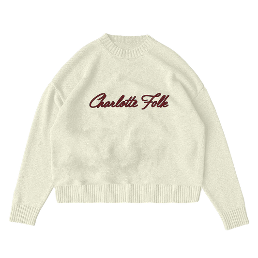 Refined Knit Sweater - Cream