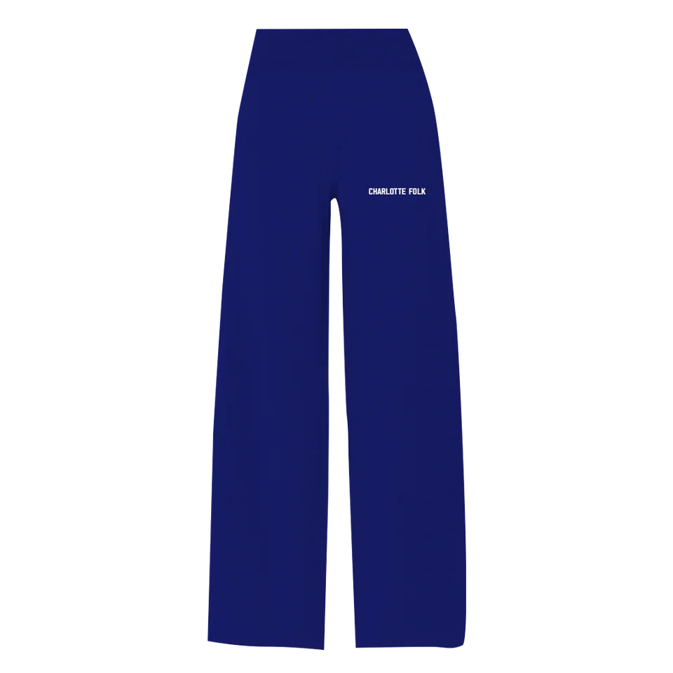 Refined Knit Pants - Royal Blue