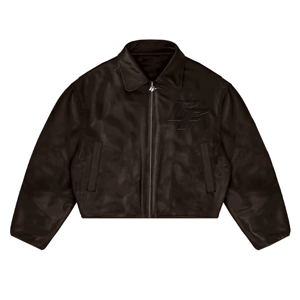 Refined Leather Jacket - Brown