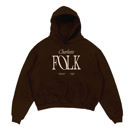 Modern Vintage Oversized Hoodie - Brown