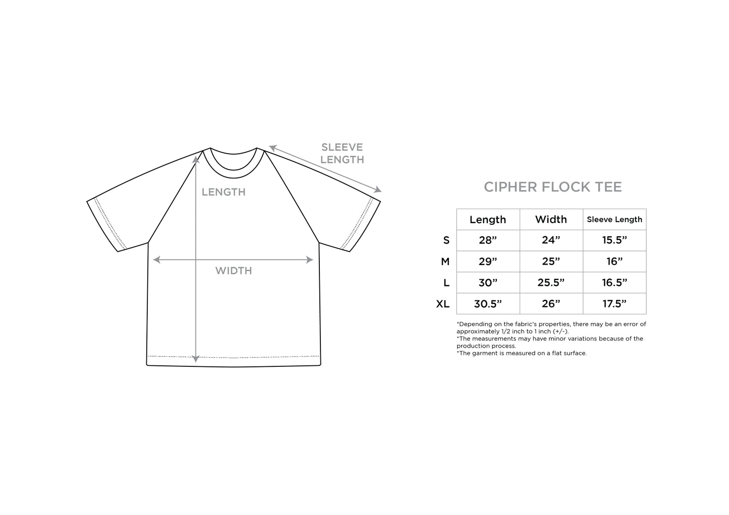 Cipher Flock Tee - Acid Washed Cream