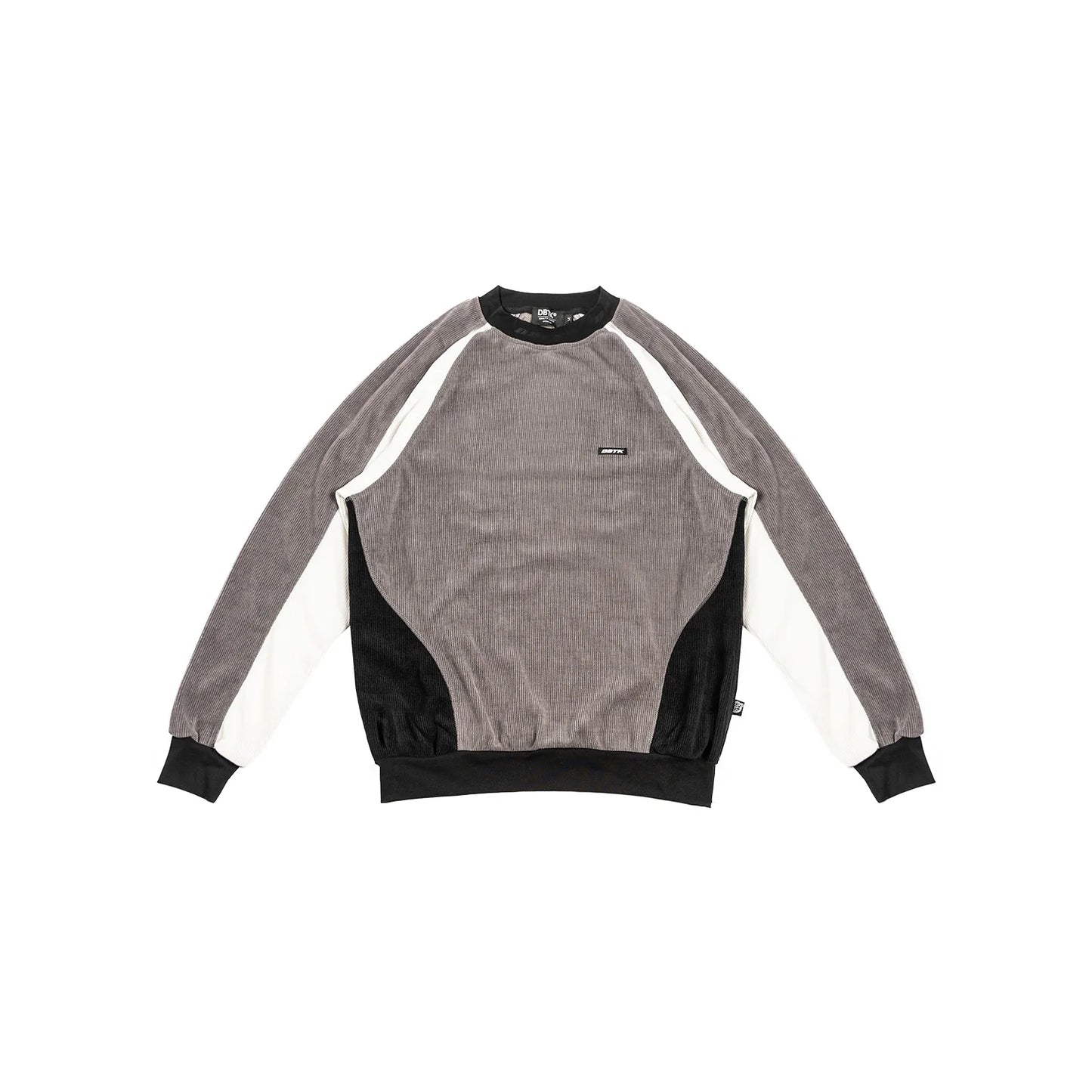 Cipher Streak Crewneck - Mid Gray / Off White