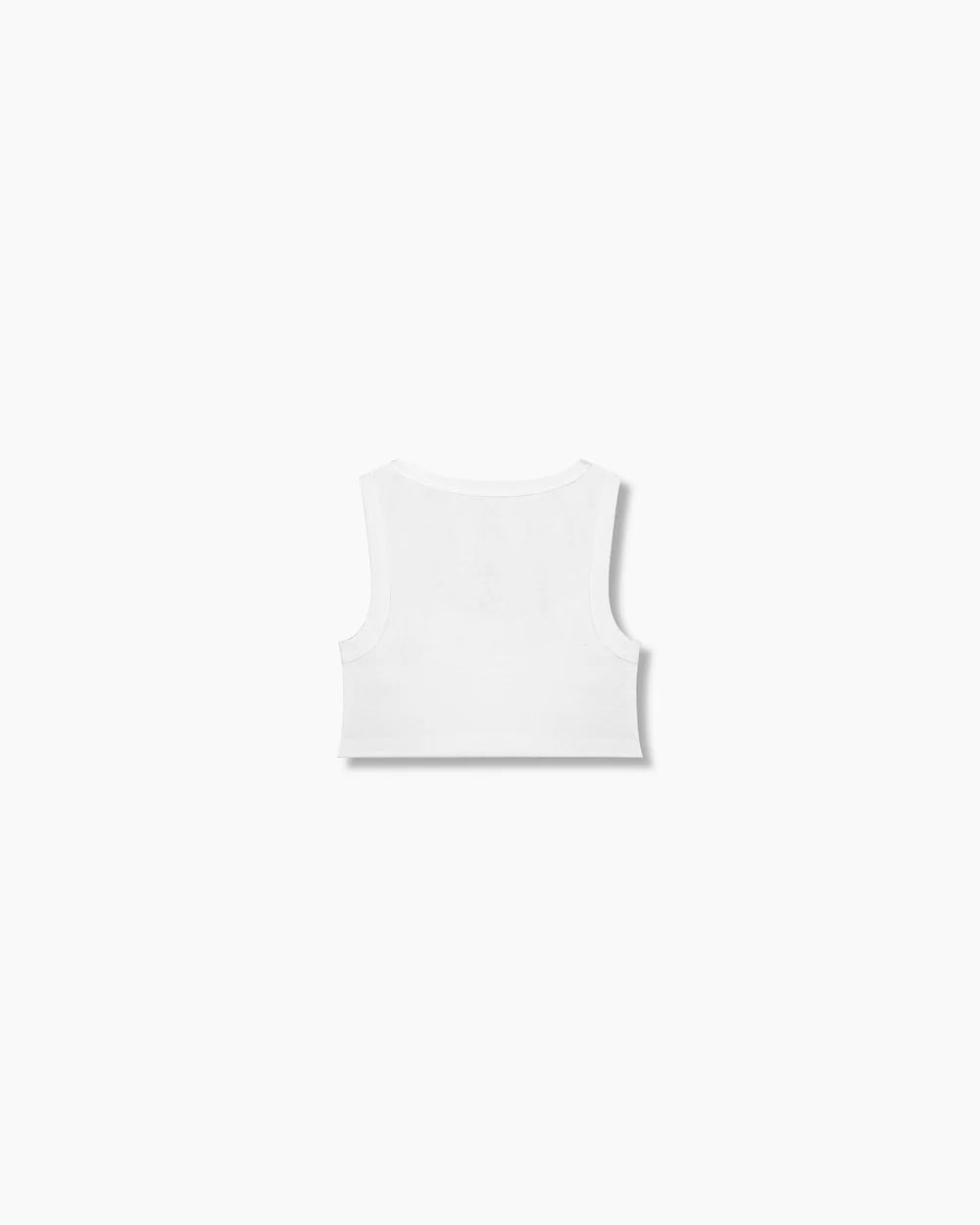 Cropped Cotton Rib Tank Top - Ceramic