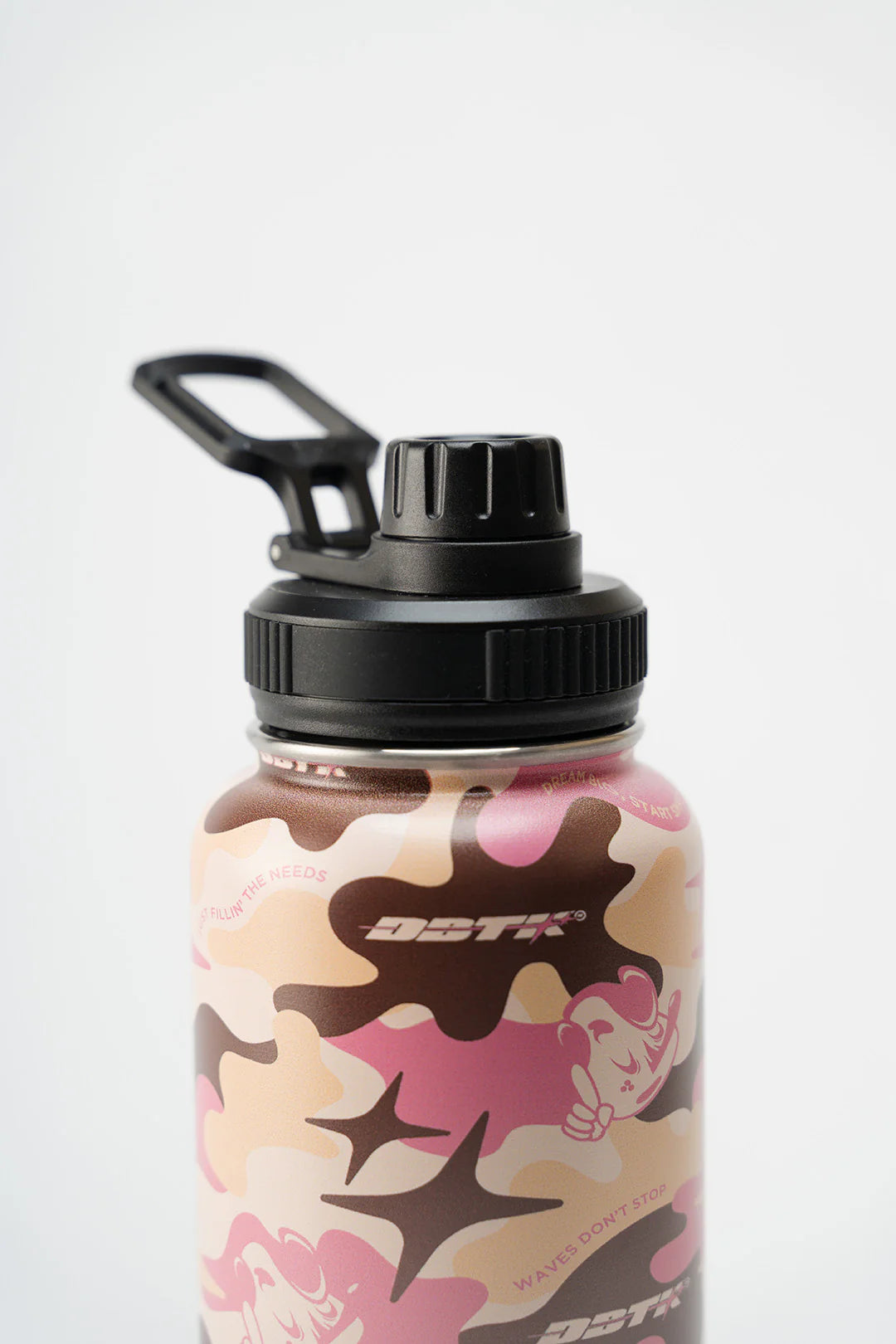 Woodland Cipher Flask - Pink/Brown