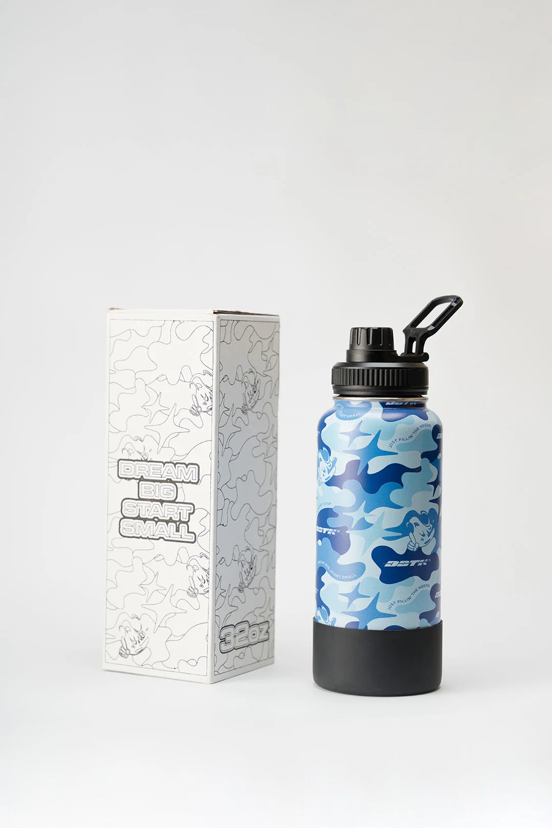 Woodland Cipher Flask - Blue/Light Blue