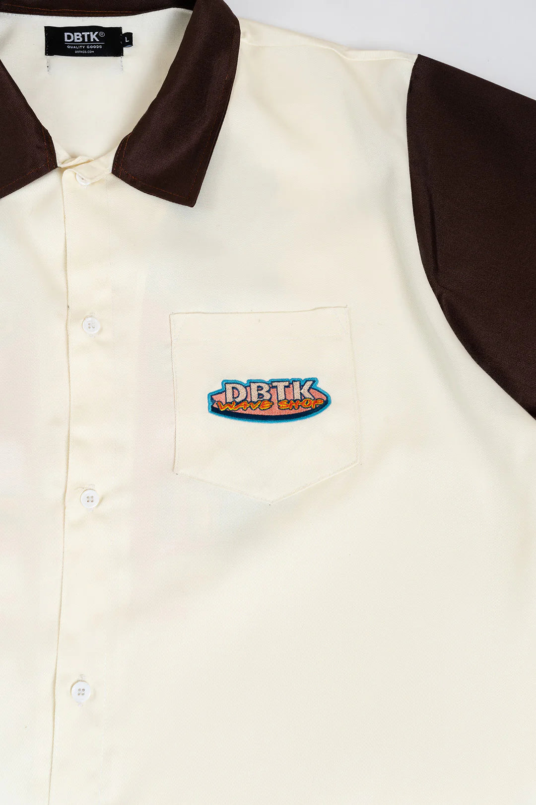 Wave Shop Polo - Cream/Brown