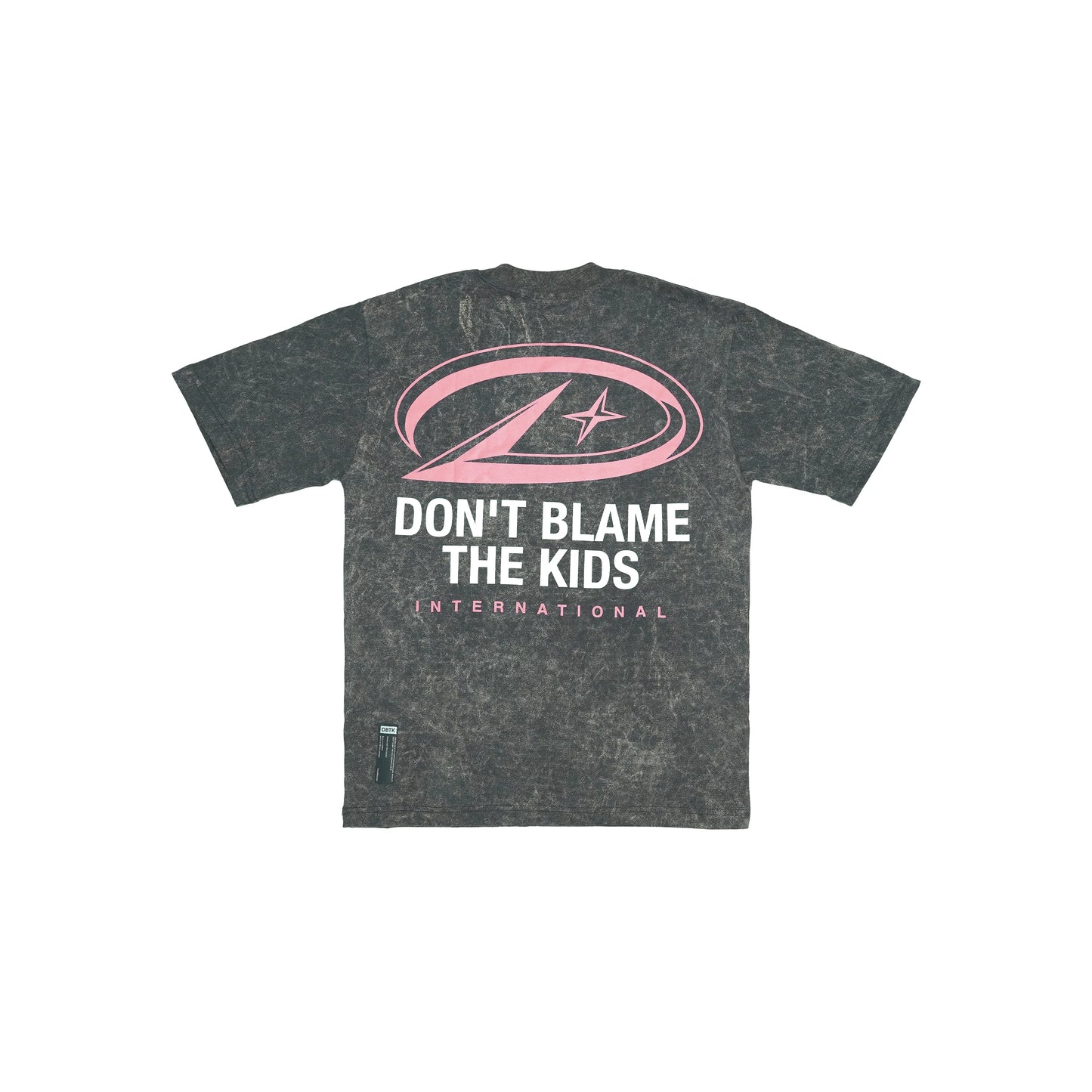 International Tee - Acid Wash Gray/Pink