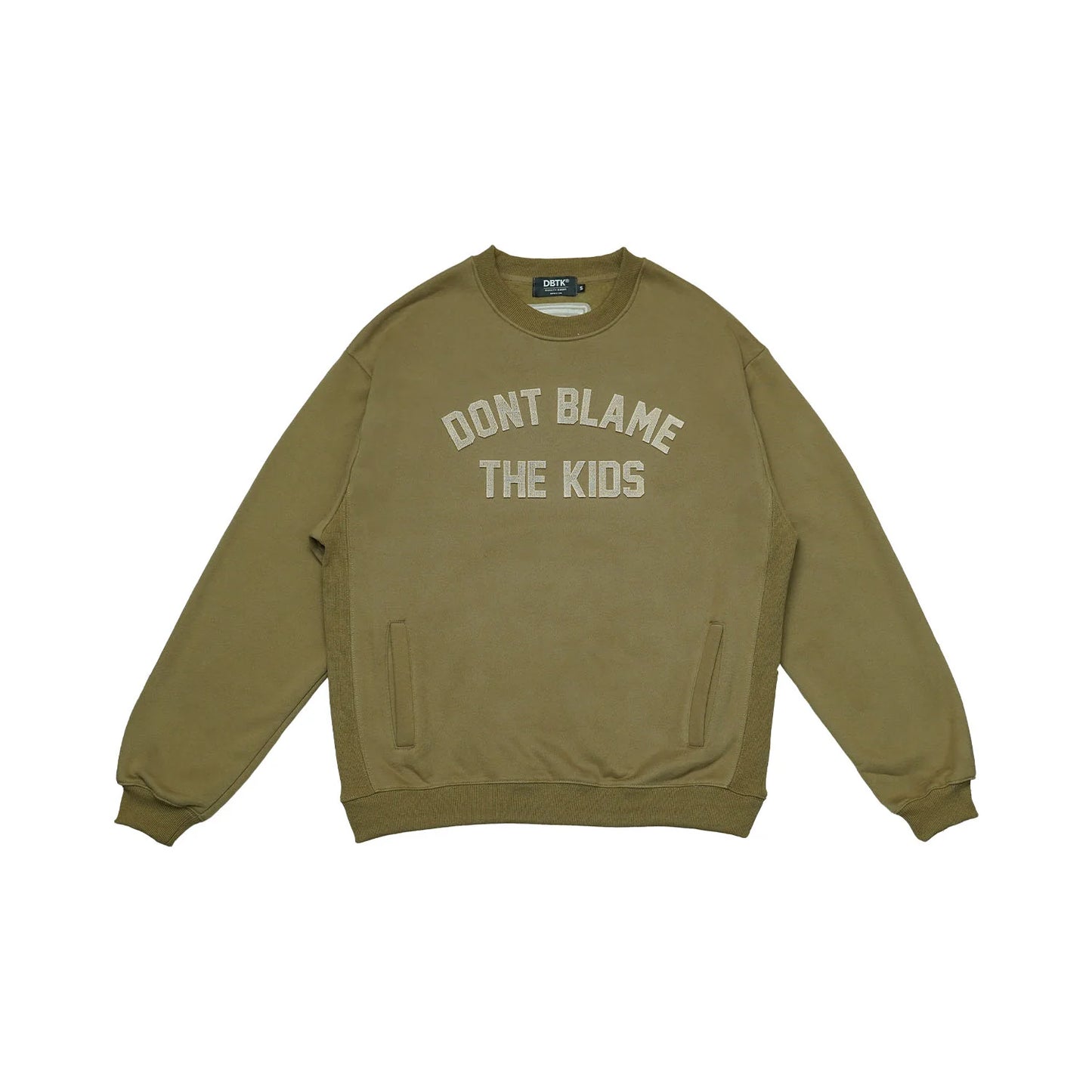 Elementary "Toothbrush Embroidery" Crewneck - Khaki