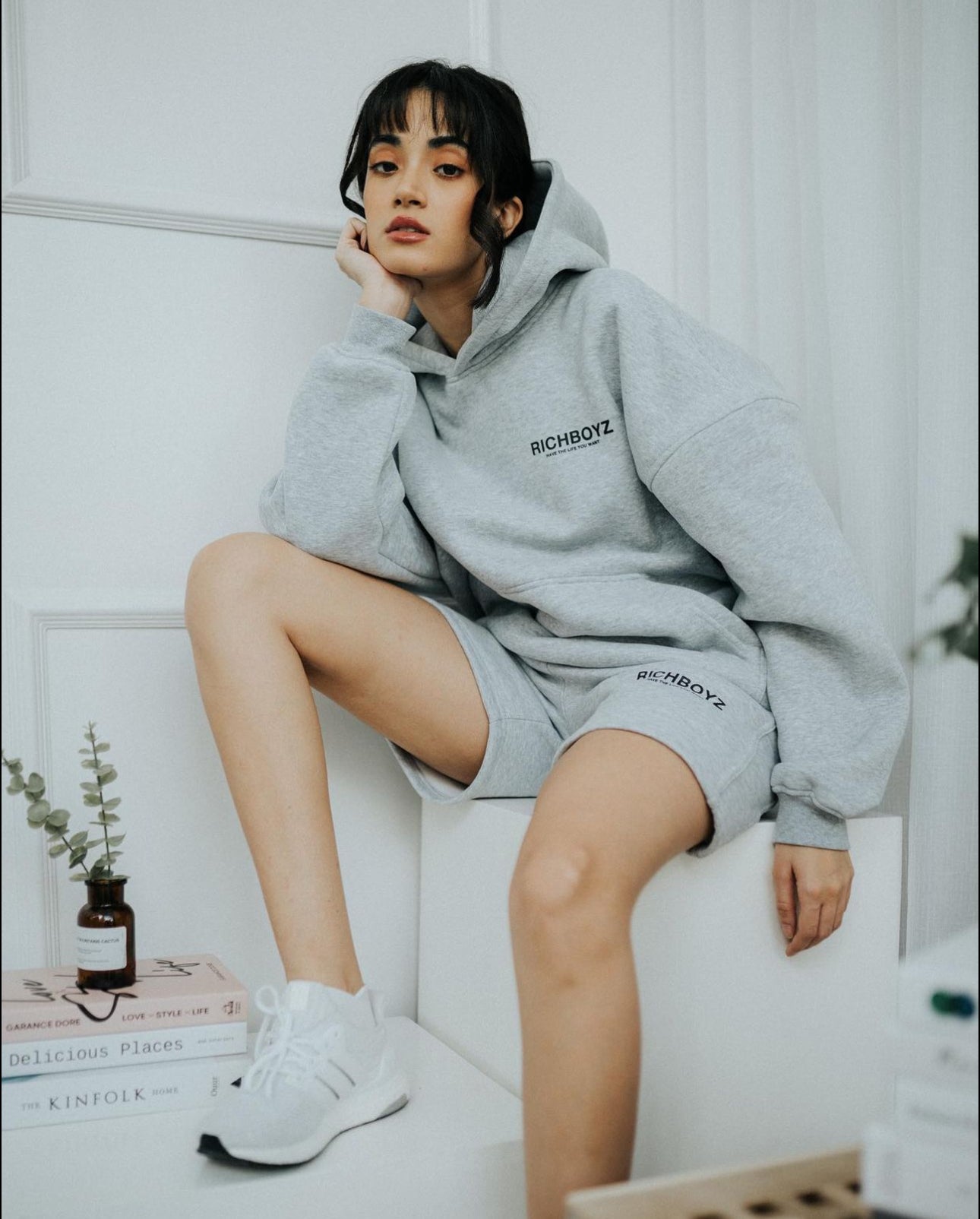 Richboyz Hoodie - Stone Grey