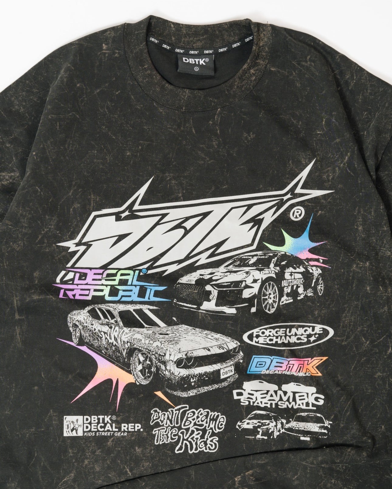 Street Gear Box Tee - Black Acid Wash