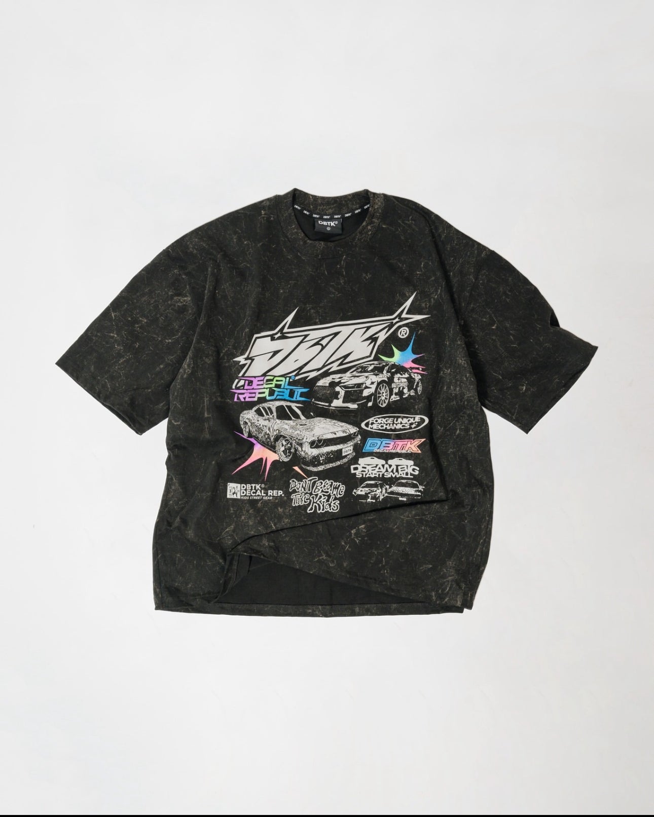 Street Gear Box Tee - Black Acid Wash