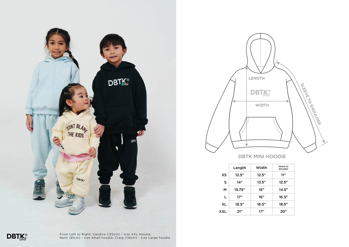 DBTK Mini  - Script Mini Hoodie - Black