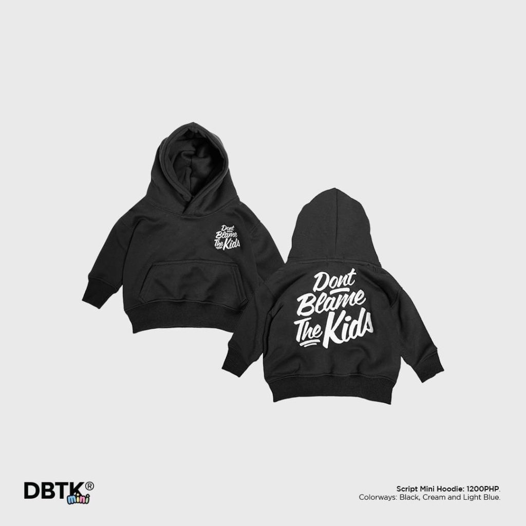 DBTK Mini  - Script Mini Hoodie - Black