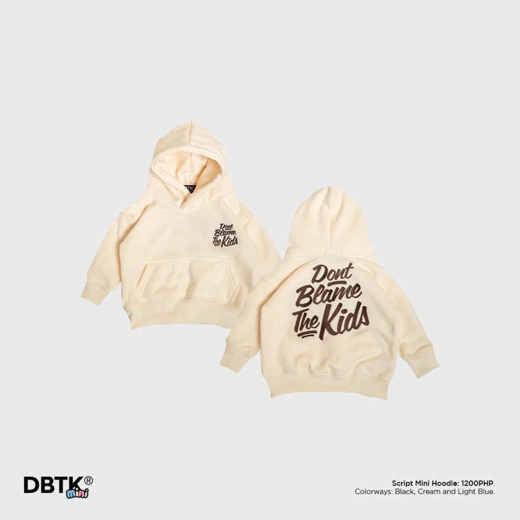 DBTK Mini  - Script Mini Hoodie - Cream