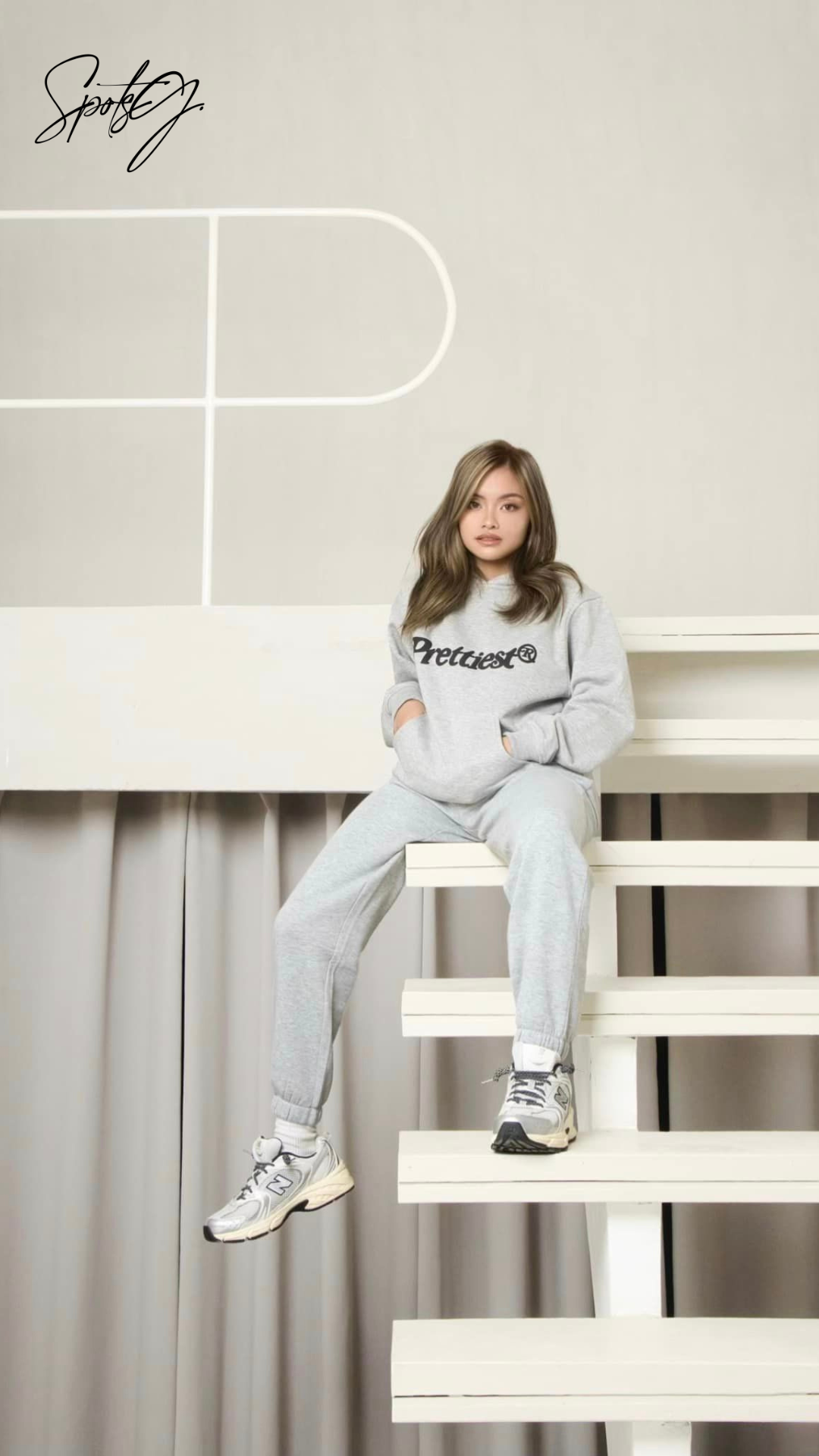 Prettiest® 'Y2' Hoodie - Stone Gray