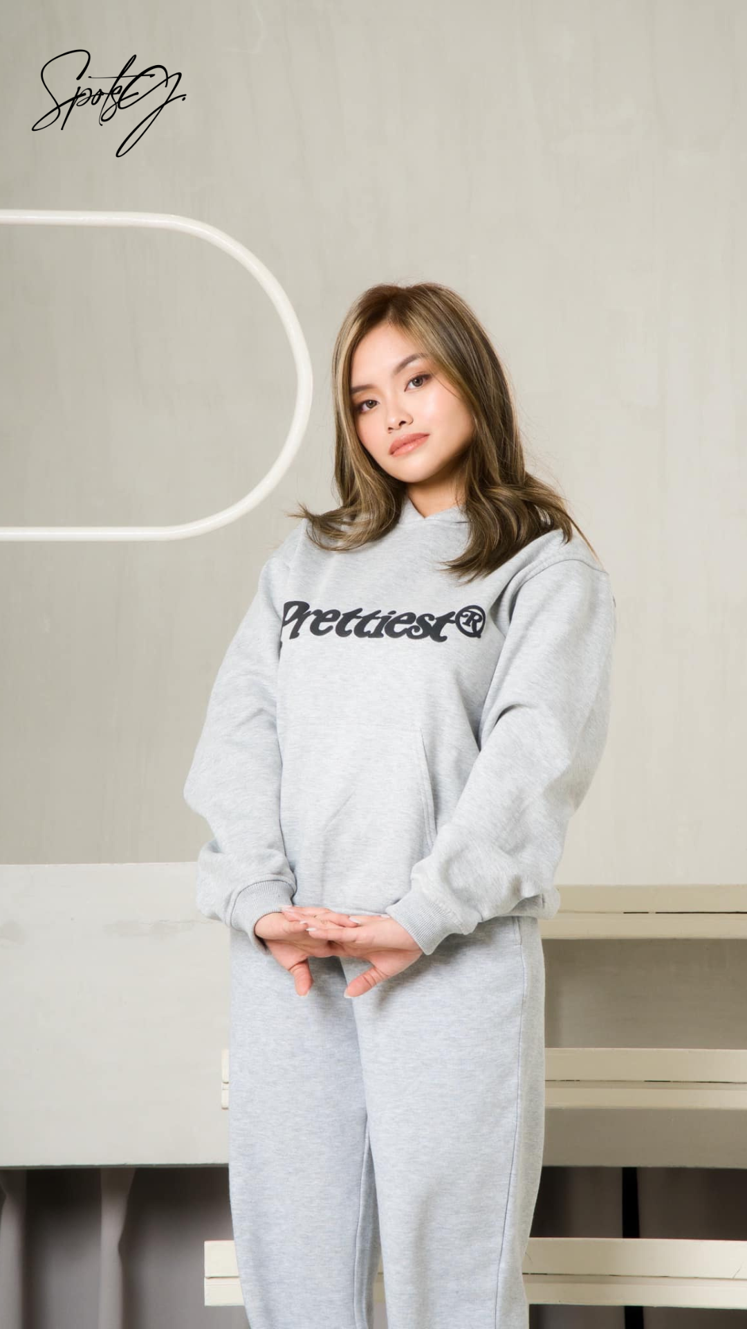 Prettiest® 'Y2' Hoodie - Stone Gray