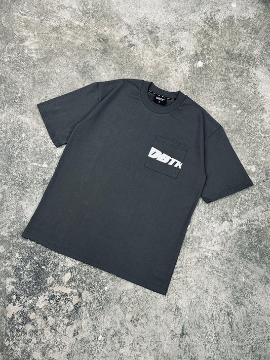 Slant Pocket Tee - Dark Gray