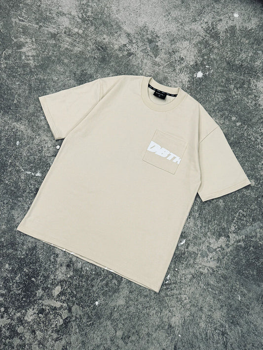 Slant Pocket Tee - Cream